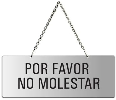 Cartel para Colgar por Favor no Molestar | Alumino175x65 mm auténtico No.31053-E