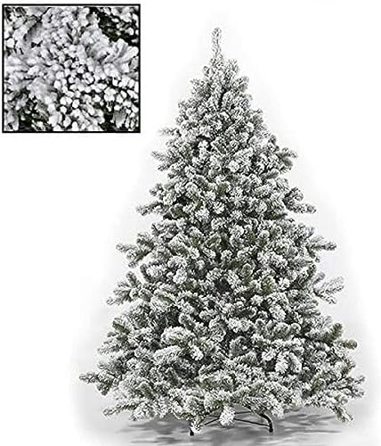 Arbre de Noël enneigé 150/180/210/230/270 cm, branches nombreuses, réaliste, ouverture parapluie (240)