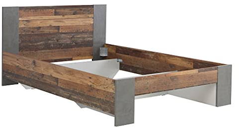 expendio Jugendbett Cedric 51 Vintage braun 140x200 cm Singlebett Bett Jugendzimmer Schlafzimmer