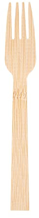 100 unité - Fourchettes 17 Cm Naturel Bambou