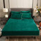 Damier Plüsch Spannbettlaken 140x200cm Grün Dunkelgrün Winter Warme Flauschige Bettlaken Cashmere Touch Spannbetttuch Geeignet für 30cm Matratze