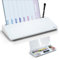 TOWON Petit tableau blanc incliné en verre, support de clavier d'ordinateur avec surface effaçable à sec, organiseurs de bureau avec accessoires pour bureau, maison, fournitures scolaires, blanc, 40