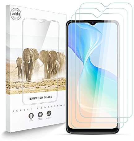 Zidwzidwei Protector de Pantalla para Vivo Y33S [3-Pack], Vidrio Templado de 9H Dureza, 2.5D Alta Definicion Alta Sensibilidad, Sin Burbujas Vivo Y33S Protector de Pantalla