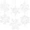 MIAHART 30,5 cm grandi fiocchi di neve bianchi ornamenti 6 pezzi grandi plastica glitter fiocchi di neve ornamenti per albero di Natale inverno interno esterno