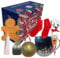 Kids Christmas Hot Chocolate Gift Set - Xmas Mug, Socks, Candy Canes, Hot Chocolate Cones, Gingerbread Man Decoration Icing, Hot Choc Bomb, Hot Choc Spoon - Personalisable Christmas Eve Box Christmas