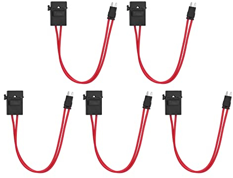Connecteur de porte-fusible de voiture, rallonge de fil robuste compacte 5 pièces Mini pointe de remplacement direct 16AWG pour circuit automobile(ACK S 10,9 mm)