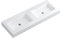 Lavabo con Faldón para Baño Solid Surface Suspendida Blanco Mate | Lavabo Suspendido 2 Senos Fondo 46cm | Espesor 10 cm | 120cm