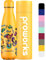 Proworks Edelstahl Trinkflasche | 24 Std. Kalt und 12 Std. Heiß - Vakuum Wasserflasche - Isolierflasche für Sport Laufen Fahrrad Yoga und Camping - 1 Litre - Mildes Gelb - Musikalisches Ensemble