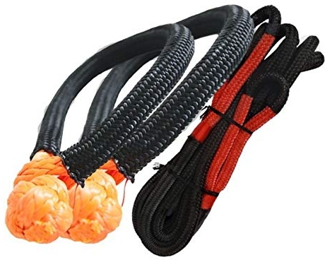 Abschleppseil 22 mm * 6 m Kinetisches Wiederherstellungsseil 10 mm * 120 mm Weiche Schäkel für Offroad-Teile Rot Orange