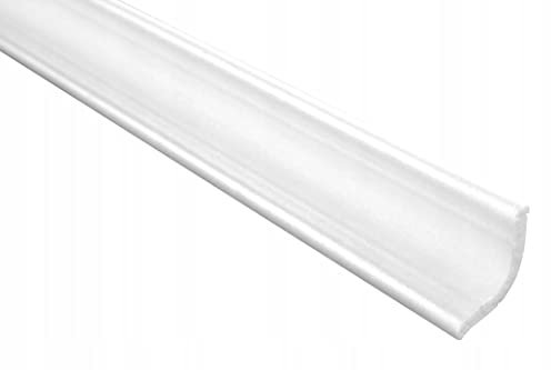 DECCART Deckenleisten aus Styropor | Zierleisten Eckleisten | Abschlussleiste Decke 80 x 80Cm | M-03, 8 Stück - 16 Meter lang