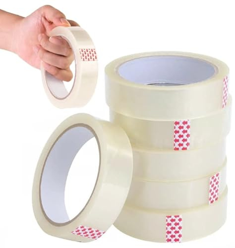 BrightPocket 3 Rolls PCS 1 24mm x 66m Clear Tape For Dispenser Machines Stationary Strong Clear Tape Cellotape Sellotape Transparent (3)