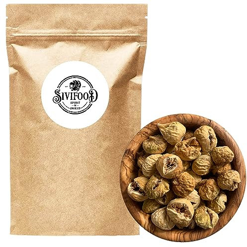 SIVIFOOD Fichi nani essiccati naturali 1kg – Non trattati, senza zuccheri aggiunti né solfiti – Frutta secca premium 100% naturale – Morbidi, dolci e ricchi di gusto – frutta secca fichi secchi 1000g