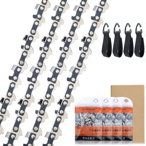 4-Pack Mini Chainsaw Chain for 4 Inch (10cm) Bar, 1/4 LP .043 Gauge 28 Drive Link, Saw Chain for Stihl GTA 26 36700028
