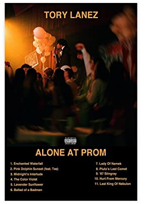 Tory Lanez Poster Alone at Prom Album Cover Poster 1 Leinwand Poster Schlafzimmer Dekor Sport Landschaft Büro Zimmer Dekor Geschenk 30 x 45 cm
