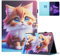 TEDTIKJT Funda para Tablet Lenovo Tab M10 HD 2nd Gen 10.1 Pulgadas 2020 TB-X306X Cuero PU Protectora Carcasa con Soporte Función Cover con Auto-Sueño/Estela, Gato Amarillo