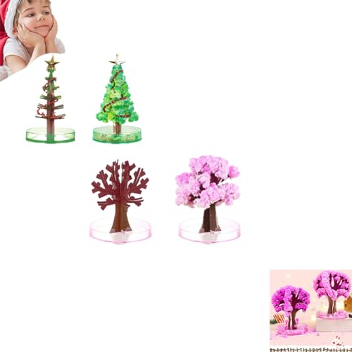 Batlx Magischer Pflanzbaum, Magischer Pflanzkristall-Weihnachtsbaum, Magischer Pflanzbaum aus Papier, Sakura-Kristallbaum, (ab-Multi)