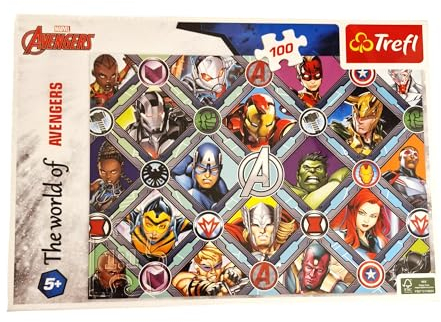 Trefl Puzzle Avengers/Marvel,The World of Avengers Puzzel 100 Teile, Superhelden Puzzel