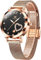 OLEVS Womens Watch Big Face Classic Black Arabic Numerals Dial Ladies Watches Rose Gold Mesh Belt Analog Quartz Women's Wrist Watch Luxury Diamond Heart Luminous Waterproof Watches for Women