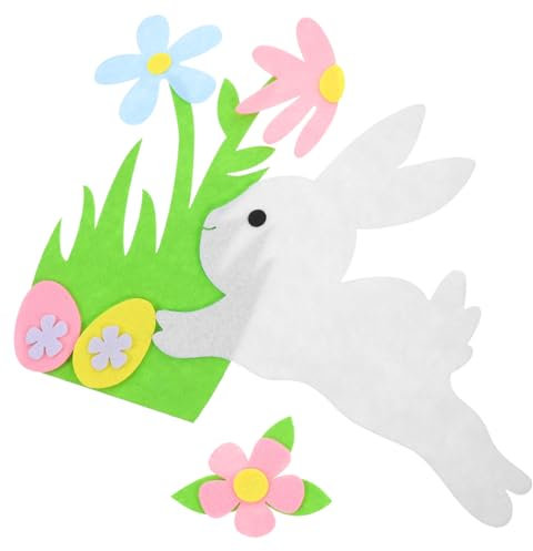 1 Satz Türaufkleber Ostern wandaufkleber wandsticker wand aufkleber Blumenaufkleber für den Urlaub Ostern-Fensteraufkleber Haushalt Dekorationen das Banner Wandtattoos Filzstoff