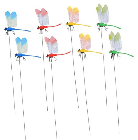 Yardwe Wandaufkleber 8st Simulierte Libellendekoration Kinderaufkleber Spielzeug in Libellenform Libellen Dekorationen Pflanzen Für Kinder Wandtattoos Figuren Rot Esstisch Kolben PVC 3D