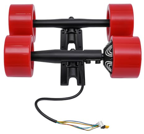 Elektrisch Skateboard Nabenmotor, Elektrisches Longboard, Speed Skateboarding Ausrüstung, für Erwachsene, Teenager, 250W, PU-Rädern (Rot)