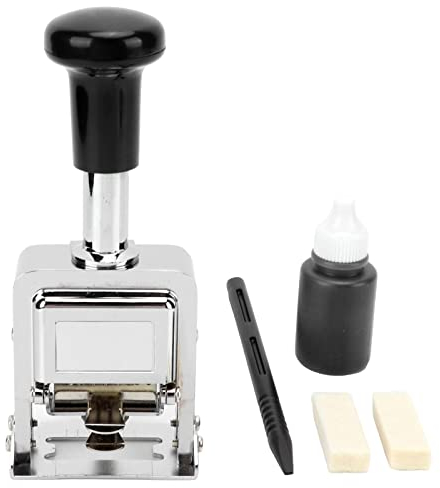 Nummernstempel, 6-Stelliger Selbstfärbender Automatischer Nummerierungsstempel, Eindeutig Kodierte Nummeriermaschine Home Office Desktop Briefpapier Für Fortlaufende Nummerierung