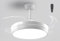 LEDUNI ® Ventilador techo con luz 84W, 30W Motor DC+54W Luz, Ventilador Invisible Ultra Silencioso con Mando a Distancia y Palas Retráctiles Interiores Plafón lluminación (Blanco Nielo)