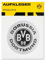 Borussia Dortmund Sticker - Spiegelfolie - Ø 8 cm Aufkleber Logo BVB 09