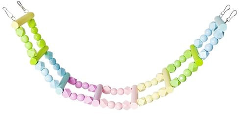 Baoblaze Vogelleiterbrücke, Kletterspielzeug für Haustiere, Spielständer für Papageien, Vogelkäfigzubehör für, Unzertrennliche, Hamster, 8 Leitern