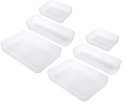 Lurrose Lot De 2 Boîtes De Rangement Élégantes Pour Pinceaux De Maquillage Organiseurs Multifonctions Pour Bureau Cuisine 6 Pièces X 2