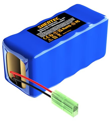 Shentec 12V 3500mAh Ni-MH pour Rowenta Batterie 12V RH5488 RH846301 RH846901 RS-Rh5205 Aspirateur Sweeper Robotics Batterie