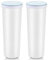 Yurhuit 2 Pcs 2L Tall Clear Spaghetti Pasta Storage Container with Adjustable Lid,Multi-Purpose Plastic Kitchen Food Storage Jar