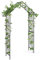 COSTWAY Arche de Jardin Moderne en Métal pour Plantes Grimpantes, Treillis de Jardin Extérieur avec Toit Élégant, Arche Décorative pour Mariage Fête et Cérémonie, 140 x 40 x 223 cm