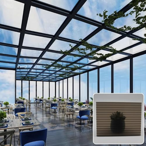 Polycarbonatplatten, Stegplatten Doppelstegplatten Aus Polycarbonat, Polycarbonat-Dachplatte, Hohlkammerplatte, UV-Geschützt Stegplatte Gewächshausplatte Für Garten, 60X120CM, 4 Stück, Dicke 6mm(Brown