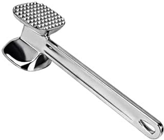 MIXEL Stainless Steel Meat Tenderizer, Dual-Sided, Smooth and Flat, Ergonomic Handle, Non-Slip Design, Multi-Purpose Kitchen Tool, Easy to Clean & Store (1PCS)