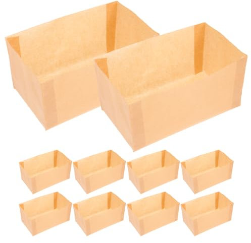 Amosfun 50stücke Backpapier Für Brot Kastenform Antihaft-papierförmchen Toastbrot-backformen-förmchen Einweg-kuchenformpapier Backzubehör Toastpapier Brotbackförmchen Kuchenbackförmchen of