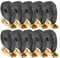 LN COZY CORNER 10 Pack Heavy Duty Ratchet Tie Down Straps 6M x 25mm 800KG Break Strength Adjustable Tensioning Belts for Motorcycles Trailers Trucks Cargo Roof Racks (Black)