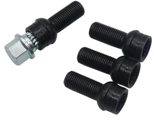 Locking Wheel Nuts Compatible With Seat For Altea For Cordoba For Ibiza For Leon For Toledo 8D0601139F M14*1.5mm Steel Wheels Screw Bolt Key Lock Lug Nut Set
