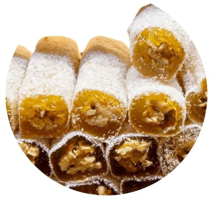 Öz Natur Turkish Delight Lokum mit Kokosnuss, Feigen und Walnüssen, 500g