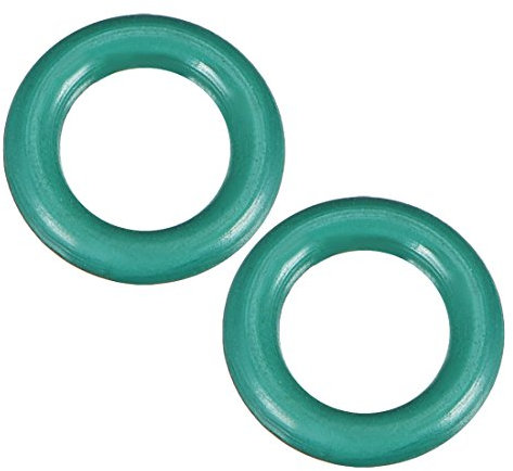 sourcing map Packung von 2 Fluor Gummi O-Ringe Dichtungsdichtung FKM Grün für Maschinen Installation mit Wärmebeständigkeit 5mm ID 9mm OD Langlebig
