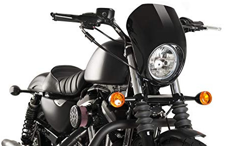 Semi-Cupolino Modello Anarchy Nero Customacces per Harley Davidson Sportster 883 Iron 09'-09'