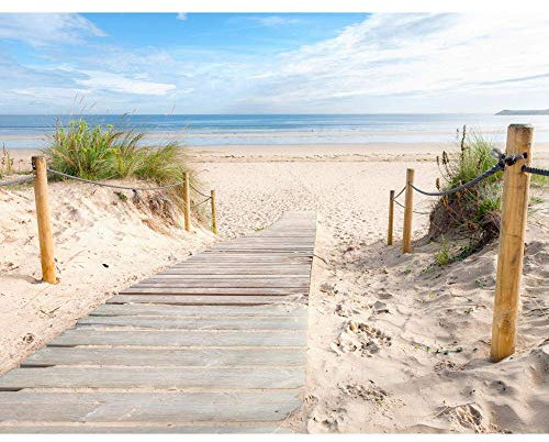 Fototapeten Strand Meer Wand Tapete Wohnzimmer Schlafzimmer Büro Flur Dekoration Wandbilder Moderne Wanddeko Nordsee Ostsee Landschaft Tapeten,430cmX300cm(169.3 by 118.1 in)