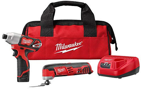 Milwaukee M12 12-Volt Lithium-Ion Cordless Oscillating Multi-Tool and Impact Driver Combo Kit (2-Tool) with Battery and Charger