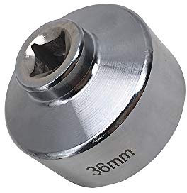 Carrfan- Clé de Filtre à Huile de 36 Mm Outil de Douille à Profil Bas de 36 Mm pour Retirer le Capuchon du Boîtier du Boîtier de Style Cartouche