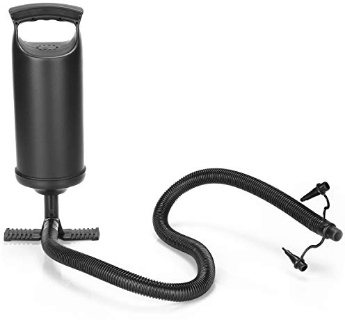 com-four® Bomba de Aire 1.7L - Bomba Manual con Doble Carrera inflables, colchones de Aire e inflables (1,7 l)
