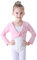 Soudittur Ballettjacke Mädchen Langarm Weichem Baumwollstoff Wärmende Ballettkleidung für Kinder (Rosa, 135-145)
