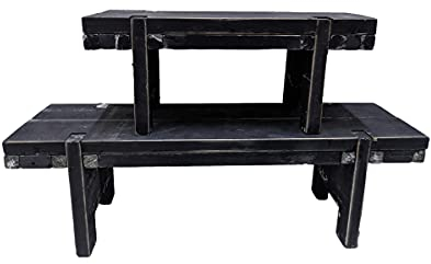 Fensterbank Bank als Set Schwarz Bank als Dekoration für Ihre Fensterbank