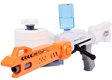 Toilet paper launcher toilet roll paper launching gun wet tissue paper bullet gun boy toy soft bomb water bomb Jedi survival (Classic Edition)