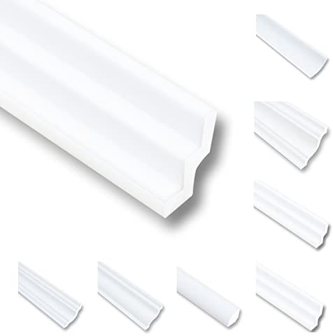 50 Meter Deckenleisten Styropor XPS Stuckleisten Abschlussleiste Decke Weiss 20X30 mm Zierprofile Styroporleisten Deckenleisten Zierleisten Sparpaket P30