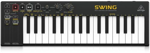 Behringer SWING Teclado controlador MIDI USB de 32 teclas con secuenciador de 64 pasos